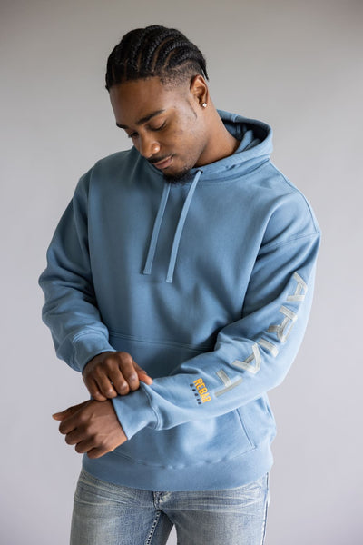 Ariat Rebar Graphic Hoodie for Men in Bluestone