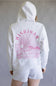 Michigan Wave Embroidered Hoodie for Women in Grey