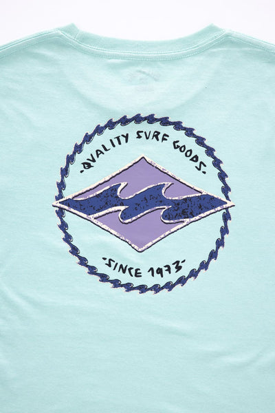 Billabong Youth Orbit Arch T-Shirt for Boys in Mint Blue