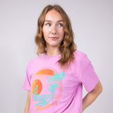 Billabong Bright New Day Graphic T-Shirt for Women in Bright Rose