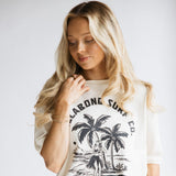 Billabong This Is Tropical Oversized Graphic T-Shirt for Women in White Cap