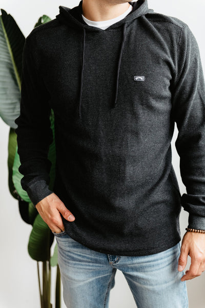 Billabong Keystone Pullover Thermal Hoodie for Men in Black