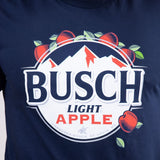 Busch Light Apple Logo T-Shirt for Men in Navy