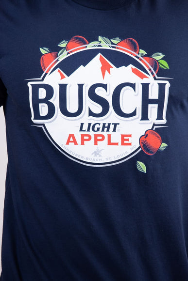Busch Light Apple Logo T-Shirt for Men in Navy