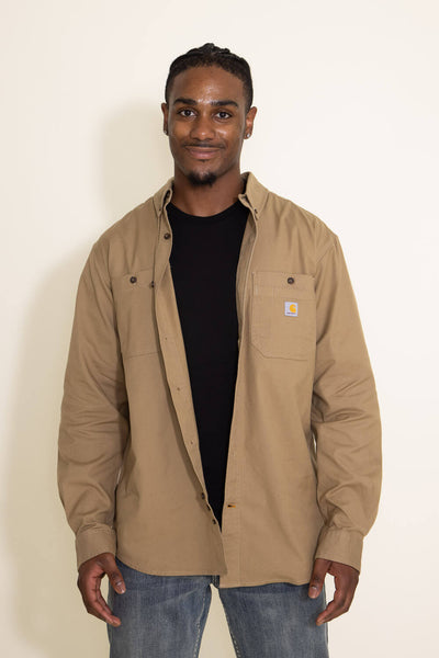 Carhartt Canvas Button Down Shirt for Men in Brown