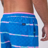 Chubbies Embossed Classic Swim Trunks 5.5” Shorts for Men in Blue Stripe