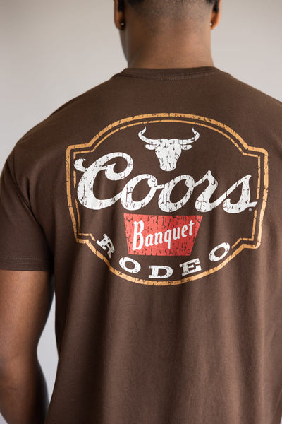 Coors Rodeo Steer Head T-Shirt for Men in Brown