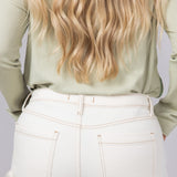 Eunina Lulu Denim Shorts for Women in White
