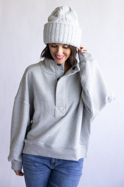 Free People We The Free Timeless Pullover for Women in Heather Grey | OB2314740-0016-HEATHERGREY