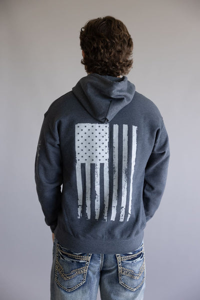 Grunt Style This We'll Defend Hoodie for Men in Grey