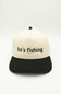 Hes Fishing Trucker Hat for Women in Black/Tan