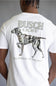 JEDCo Busch Camo Dog T-Shirt for Men in White