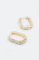 Oval Huggie Earrings for Women in Gold