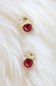 ER HOLIDAY ORNAMENT RED BALL BOW GOLD