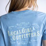 Local Girl Western Whiskey T-Shirt for Women in Slate