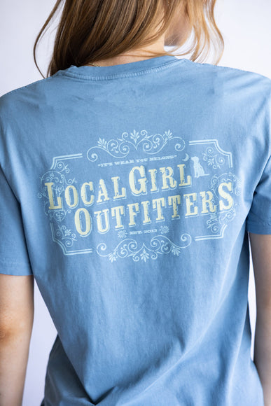 Local Girl Western Whiskey T-Shirt for Women in Slate