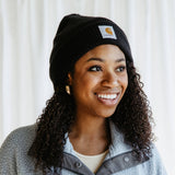 Carhartt Ribbed Knit Beanie for Women in Black