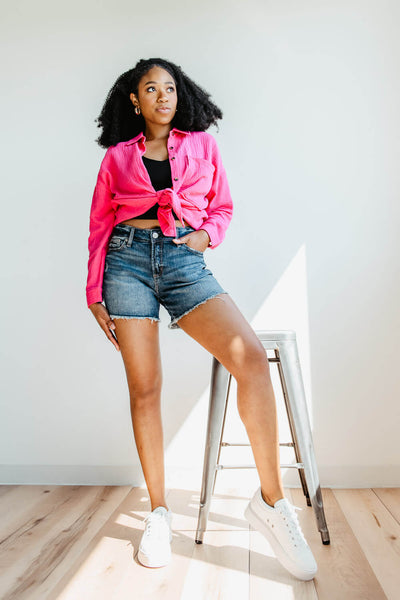 Silver Jeans Suki Mid Rise Denim Shorts for Women