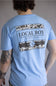 Local Boy Framed Camo T-Shirt for Men in Washed Denim