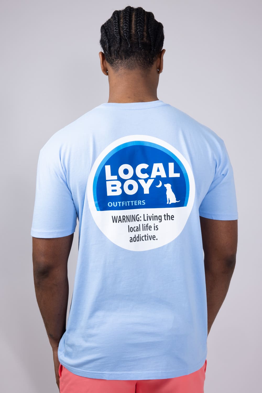 Local Boy Peppermint T-Shirt for Men in Washed Denim | L1000571