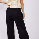 Love Tree Tencel Wide Leg Beach Pants for Women in Black