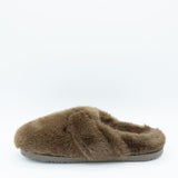 Beach by Matisse Portland Fuzzy Slippers for Women in Taupe