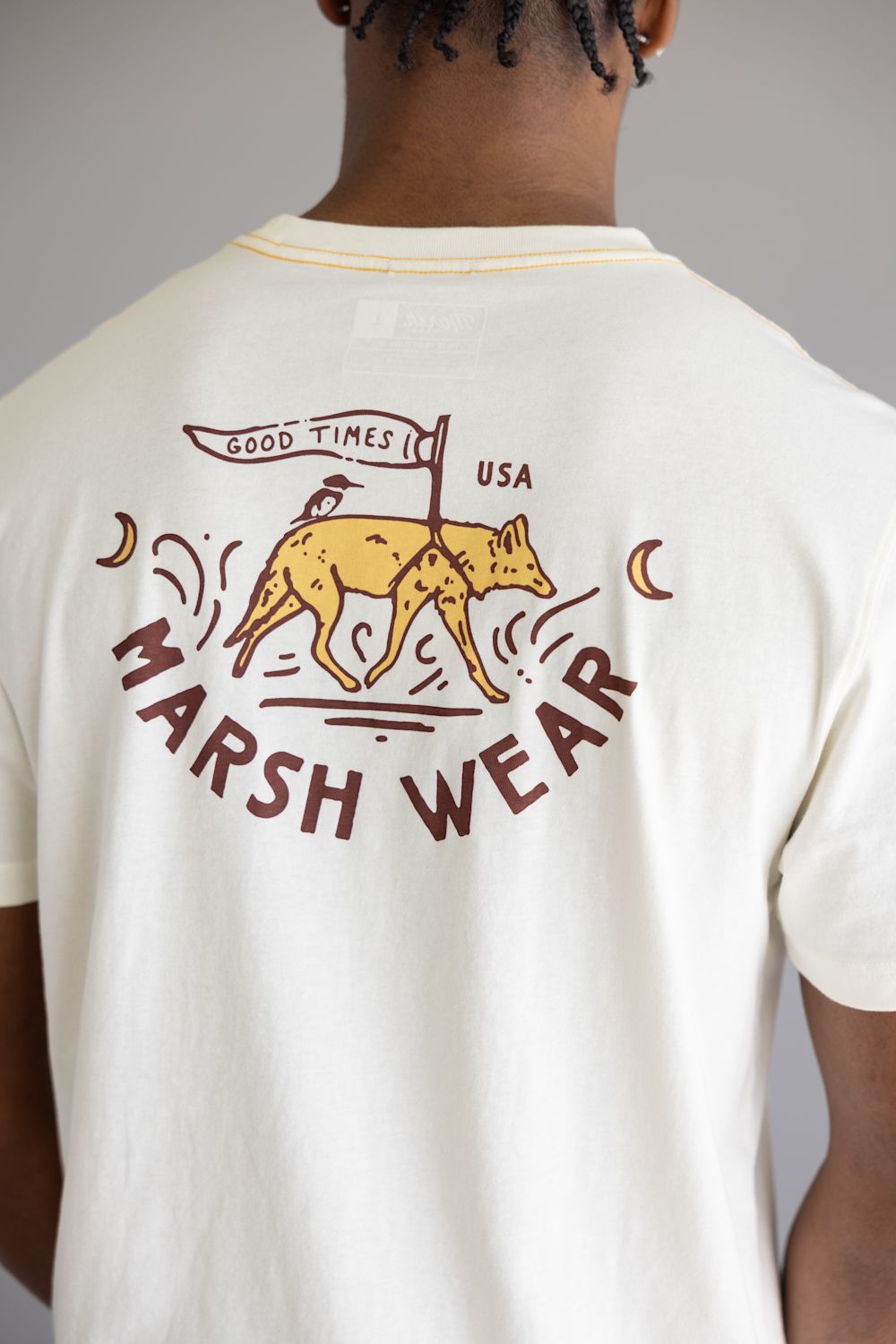 Marsh Wear Mission T-Shirt for Men in White | MWT1104-VINTAGE