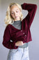 Mimosa Classic Lightweight Cardigan Top for Women in Burgundy