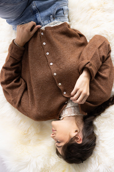 Piper Cardigan for Women in Light Brown