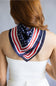 Stars and Stripes Americana Silk Scarf for Women in Navy