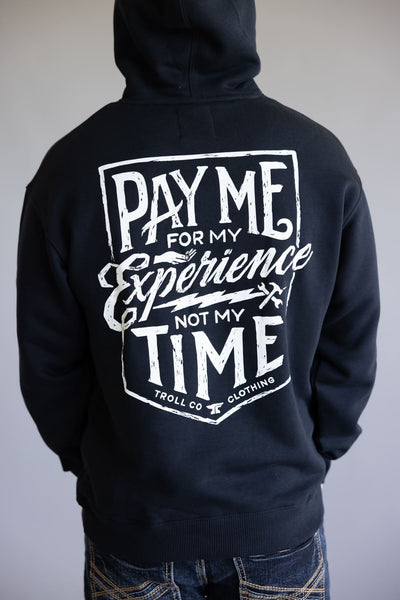 Troll Co. Pay Me Hoodie for Men in Black