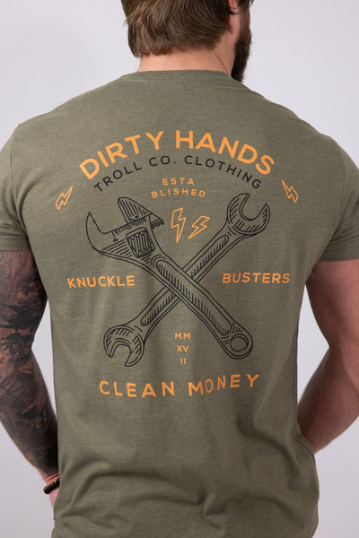 Troll Co Twisting Wrenches T-Shirt for Men in Green