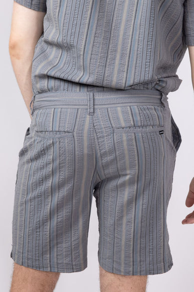 Union Paloma Seersucker 8” Shorts for Men in Grey