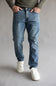 Weatherproof Vintage Athletic Jeans for Men in Rainwash
