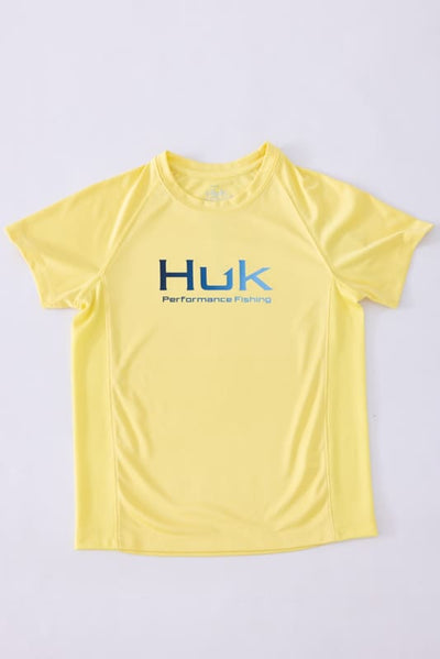 Huk Fishing Pursuit T-Shirt for Boys in Yellow