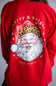 Simply Southern Youth Leopard Hat Santa Long Sleeve T-Shirt for Girls in Red