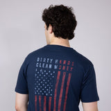 Troll Co Dirty Hands Clean Money Flagship T-Shirt for Men in Navy