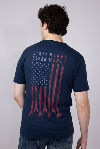 Troll Co Dirty Hands Clean Money Flagship T-Shirt for Men in Navy