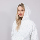 1897 Active All Over Floral & Bows Print Hoodie for Women in Ivory