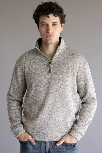 1897 Legends ¼ Zip Pullover for Men in Oatmeal