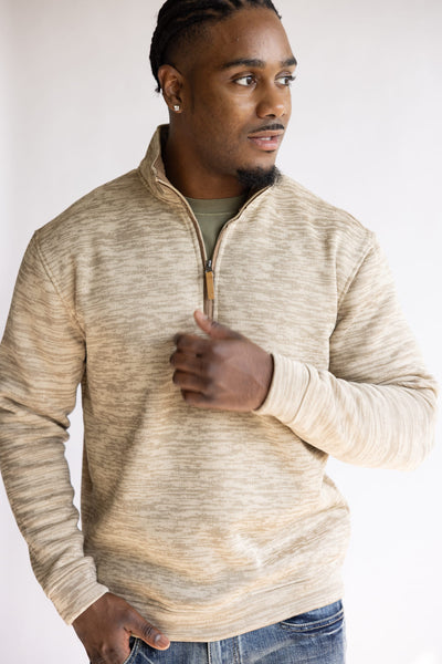 1897 Legends ¼ Zip Pullover for Men in Oatmeal