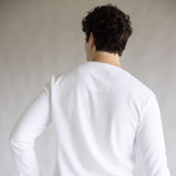 1897 Original Solid Crew Thermal Long Sleeve Shirt for Men in White