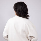 1897 Active Jolly Color Patch Fleece Sweatshirt for Women in Beige