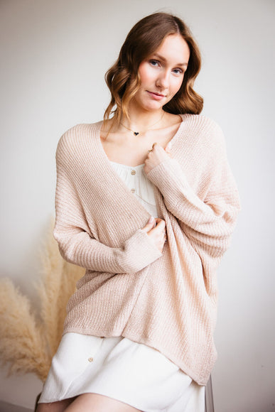 Shaker Stitch Cardigan for Women in Natural