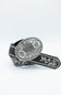 Large Circle Engraved Buckle Belt for Women in Black