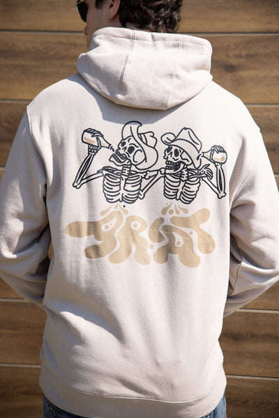 Ariat Drinking Buddies Hoodie for Men in Beige