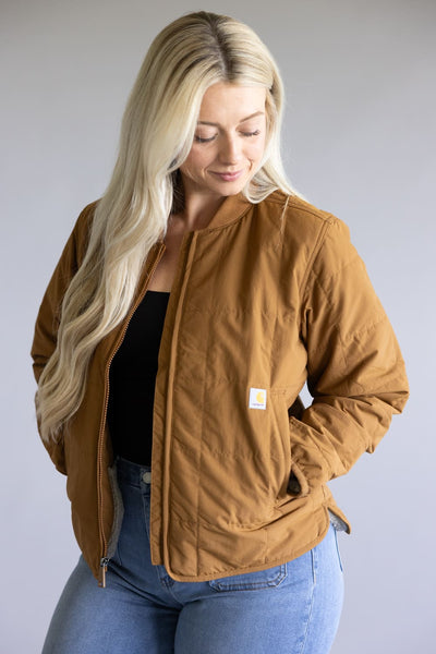 Carhartt Rain Defender Lightweight Insulated Jacket for Women in Carhartt Brown