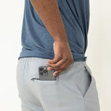 Copper & Oak Elastic File Tech Jogger Pants for Men in Light Grey