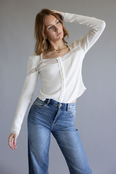 Free People Let’s Party Cardi Top for Women in Ivory