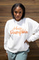 1897 Active Embroidered Hey Pumpkin Sweatshirt for Women in Ivory